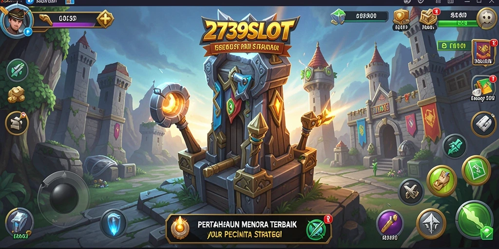 Screenshot menampilkan gameplay menara pertahanan yang seru dan menantang dalam 2739SLOT.