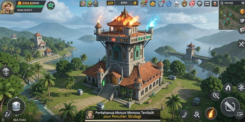 Screenshot menampilkan gameplay mendebarkan Tower Defense 8364.