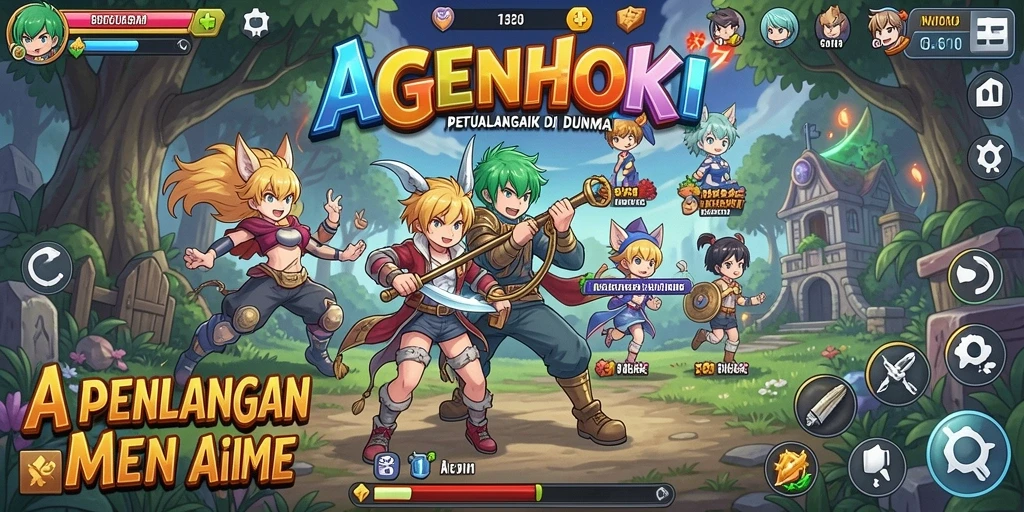 Tangkapan layar AGENHOKI menampilkan aksi seru dalam dunia Anime.