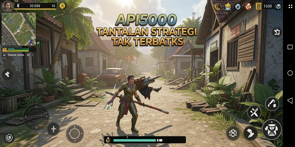 Screenshot menunjukkan aksi gameplay mendebarkan dalam API5000.