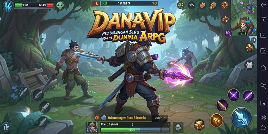 Tampilan seru gameplay ARPG dalam DANAVIP dengan aksi pertarungan yang mendebarkan.