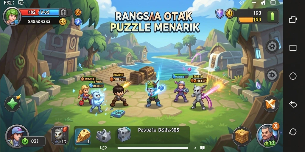 Tampilan gameplay F32 yang menggugah selera untuk pecinta Puzzle.