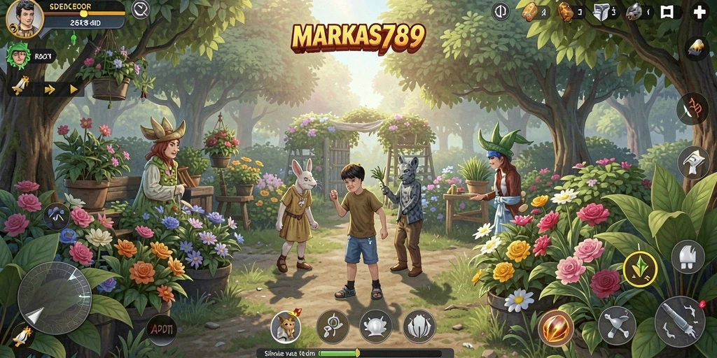 Screenshot gameplay MARKAS789 menampilkan aktivitas bertani yang menyenangkan.