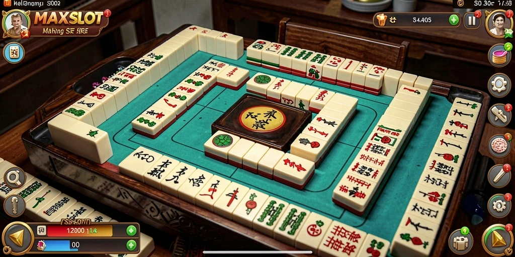 Tampilan gameplay MAXSLOT menampilkan keseruan bermain Mahjong yang memikat.