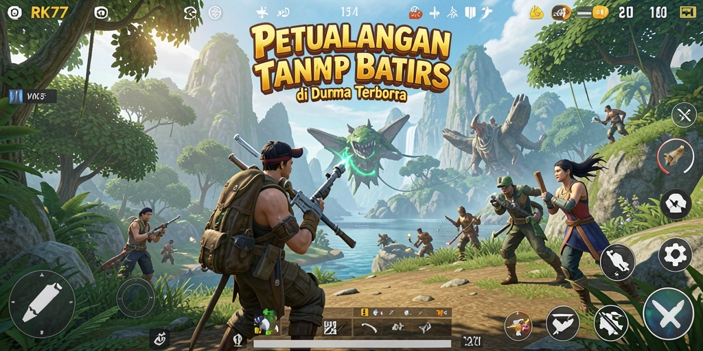 Tampilan gameplay RK77 yang mengagumkan dalam dunia terbuka.