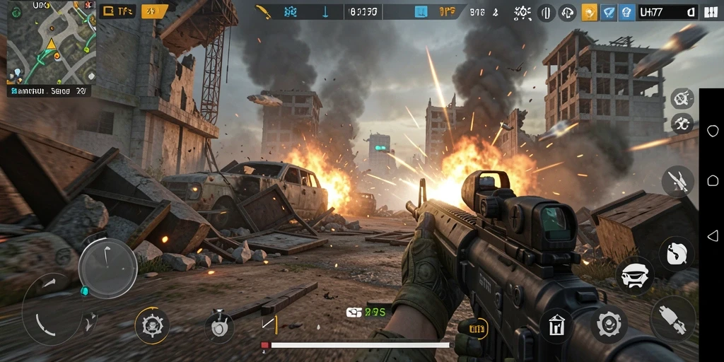 Tampilan gameplay UH77 yang menarik dalam pertempuran TPS.
